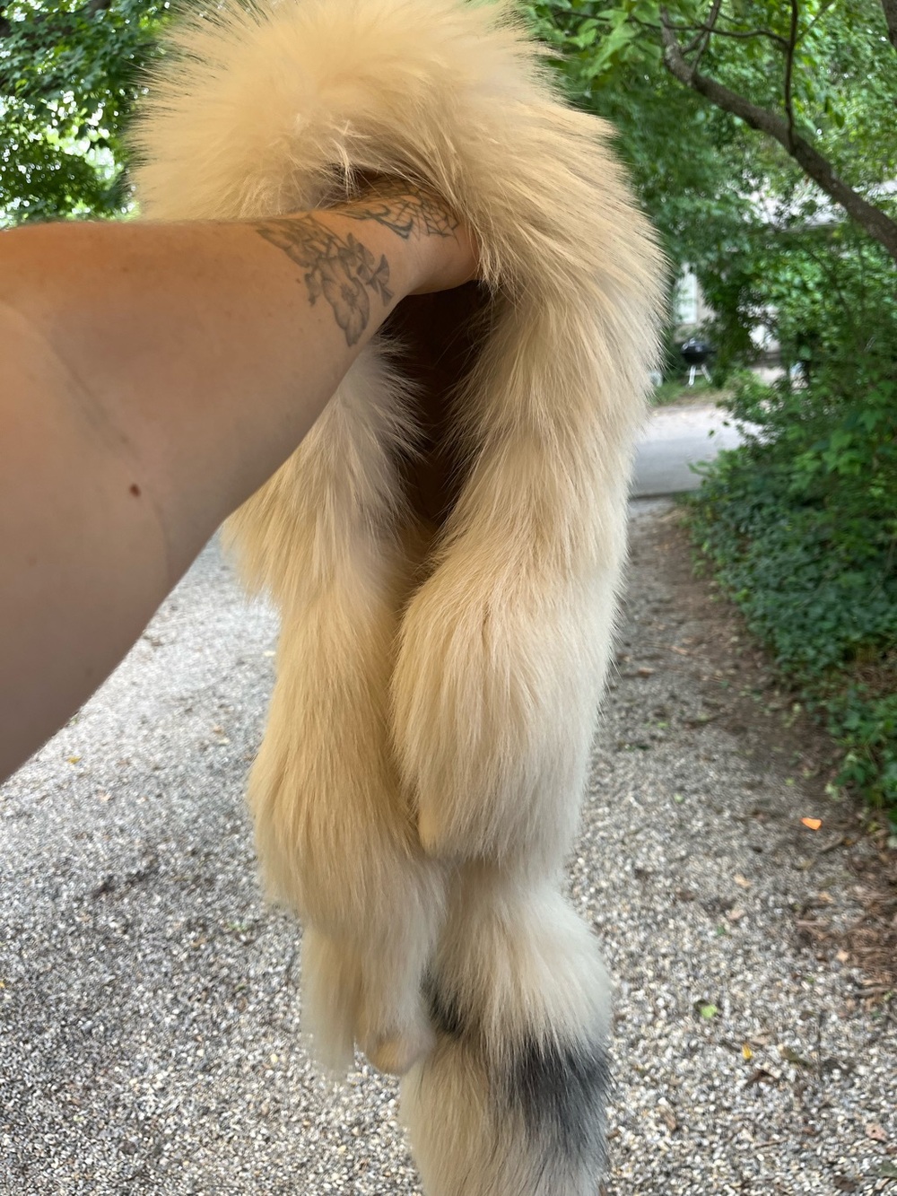 Authentic Wild White Arctic Fox Cap